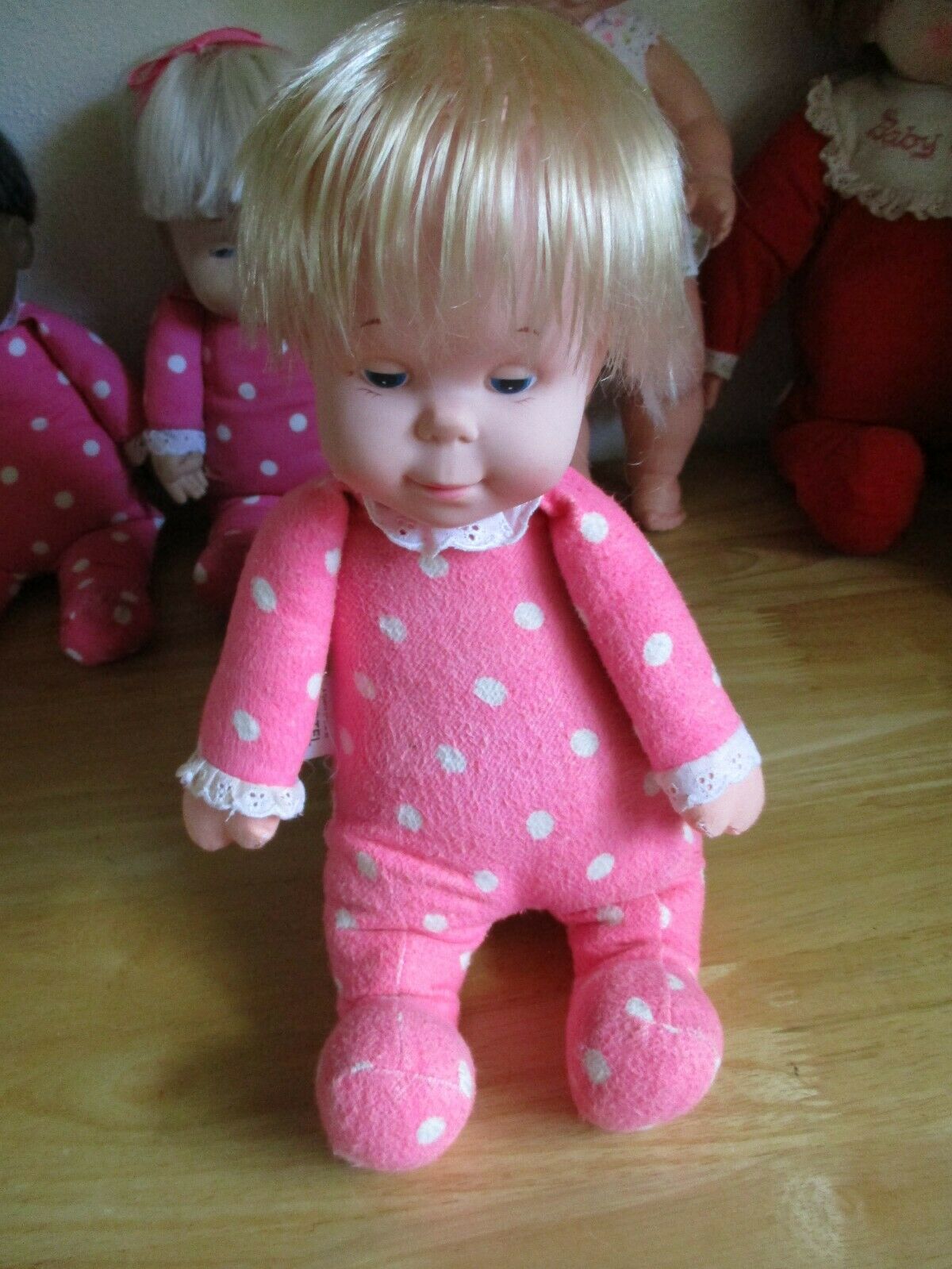 Vintage 1964 Mattel Drowsy Pink Doll Polka Dot, No Longer Speaking, Clean.