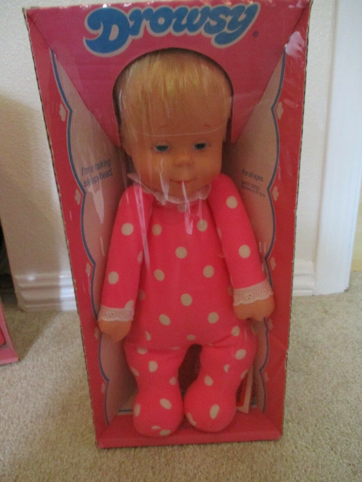 New In Original Sealed Box! Vintage Doll 1974 Mattel Talking Drowsy!