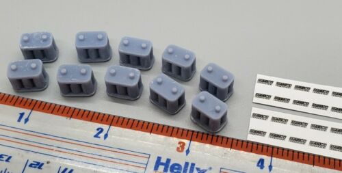 Set Of (10) 1/24 3d Printed Resin Optima Style Batteries With Decals
