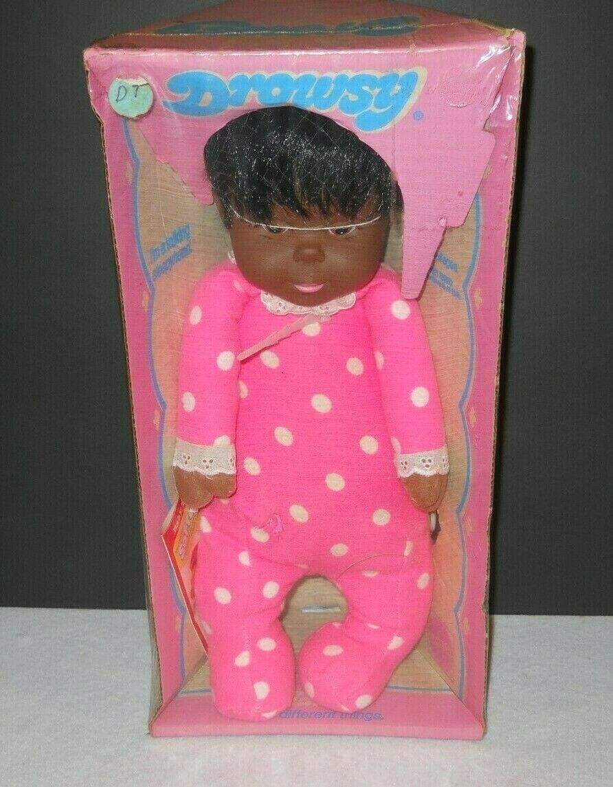 Vintage Doll 1974 Mattel Talking Drowsy African American Aa New